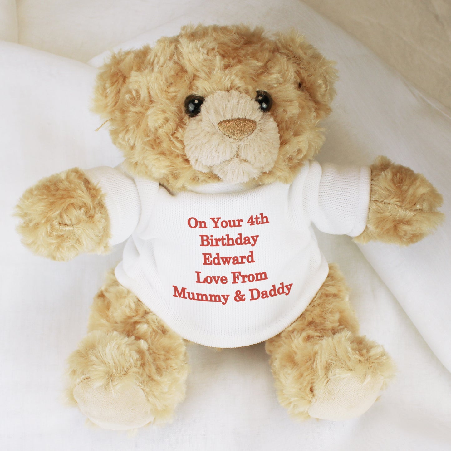 Personalised Teddy Bear - Red Message