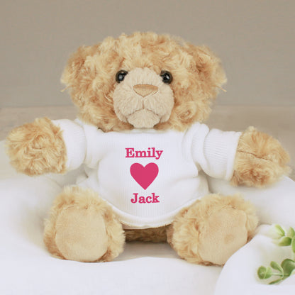 Personalised Love Heart Teddy Bear