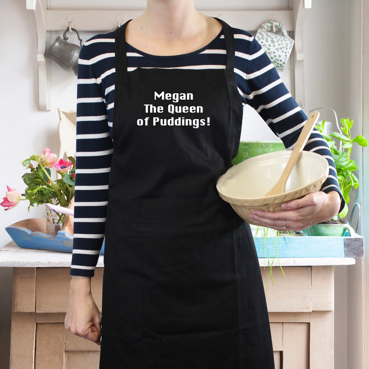 Personalised Black Apron