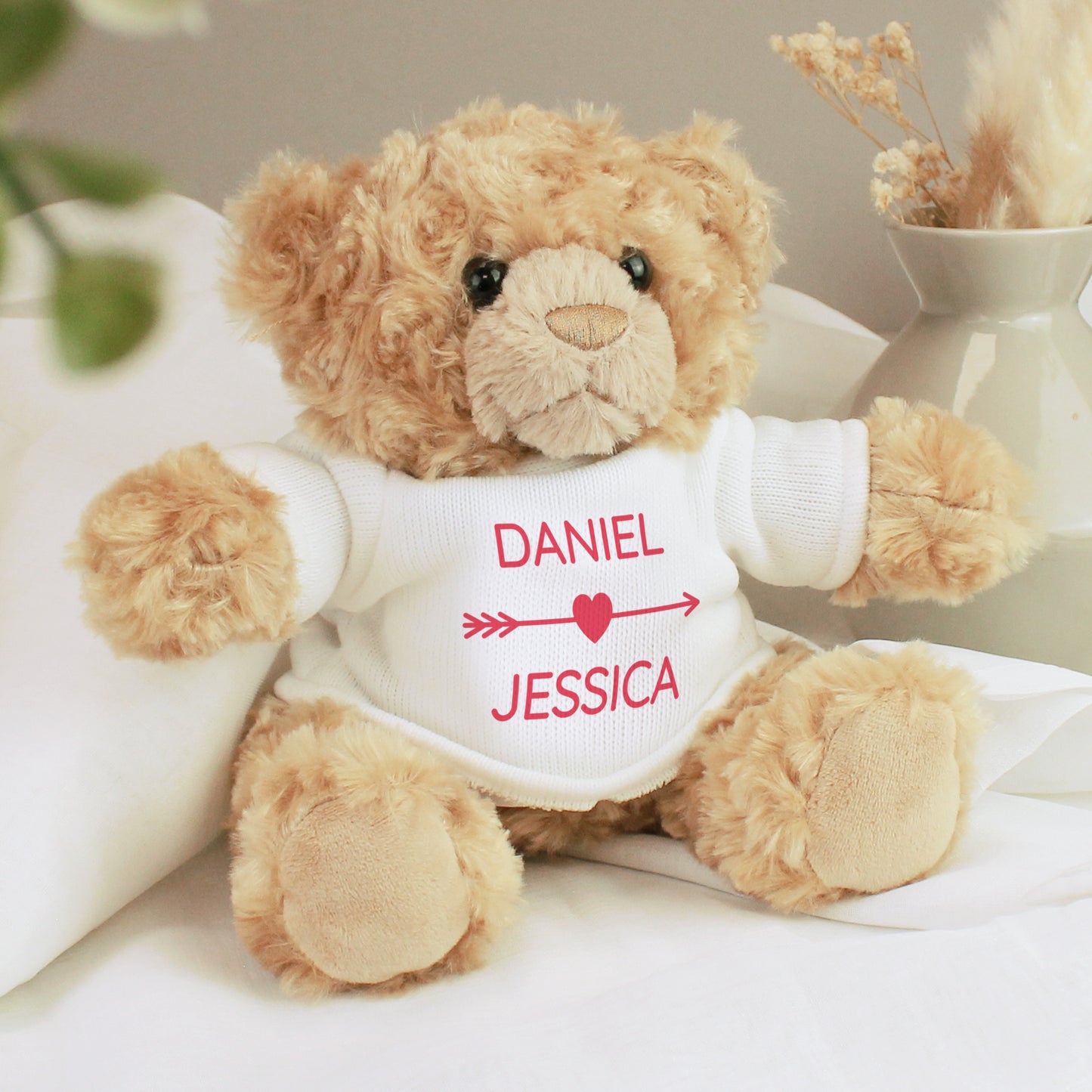 Personalised Cupids Love Heart Teddy Bear