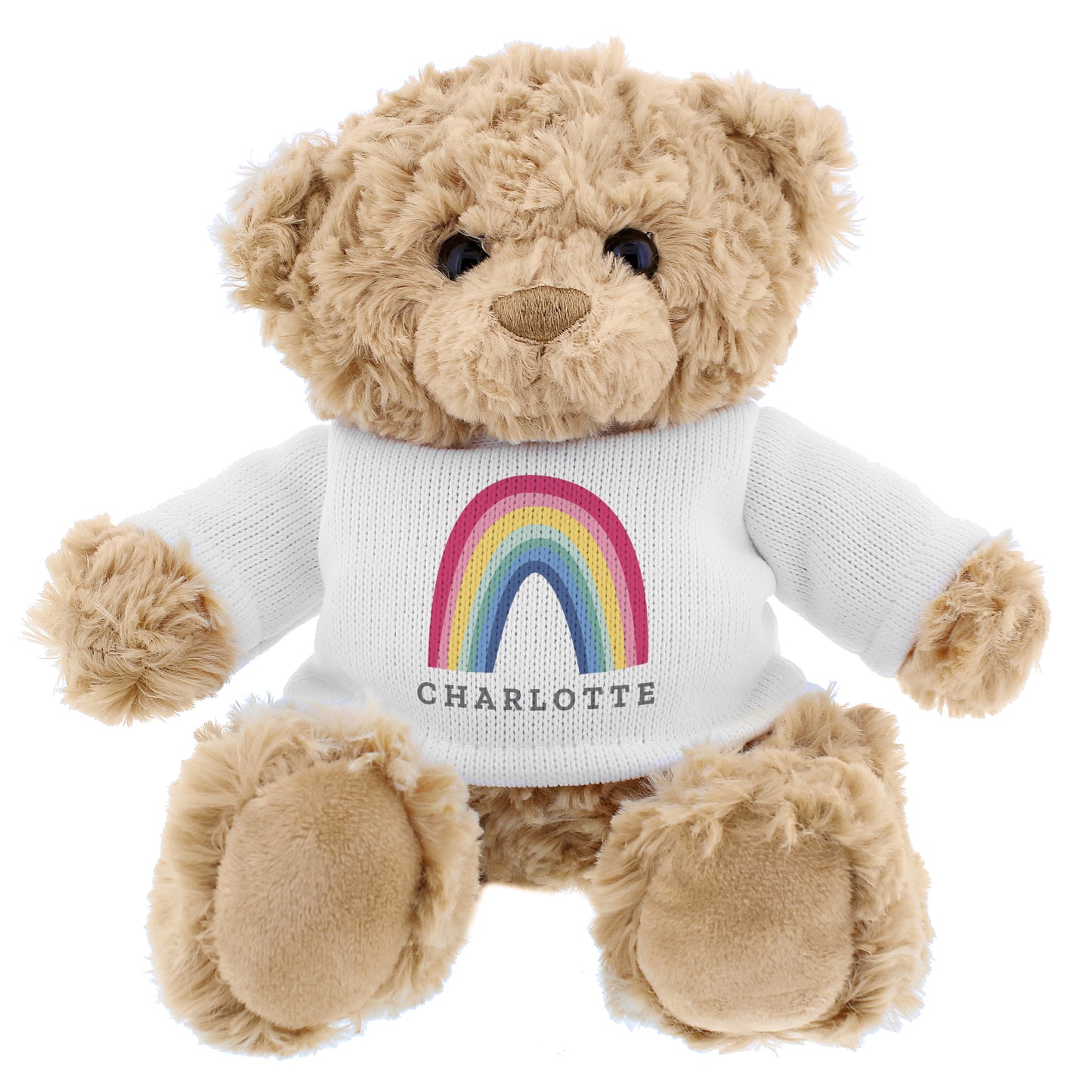 Personalised Rainbow Teddy Bear