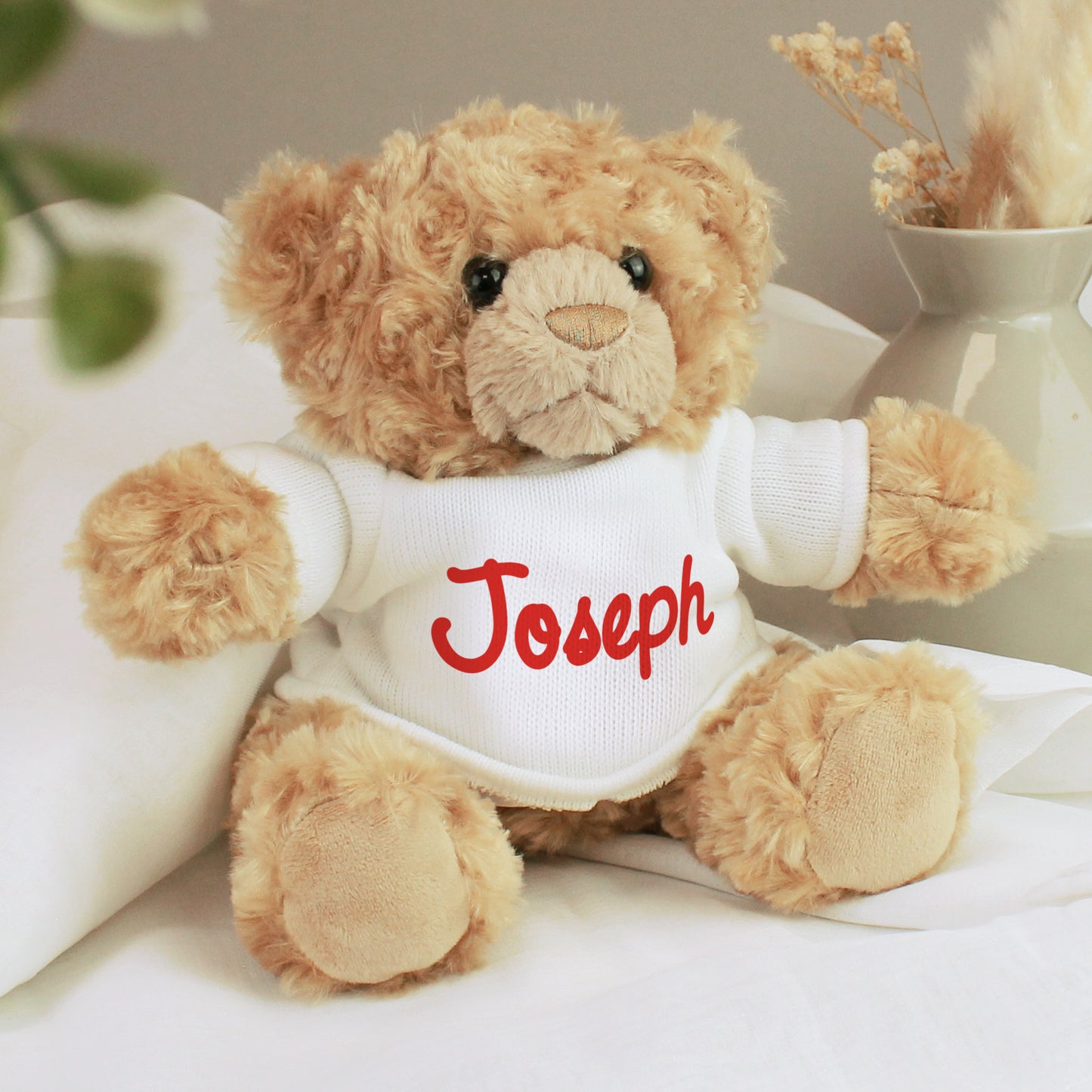 Personalised Name Only Teddy Bear - Red