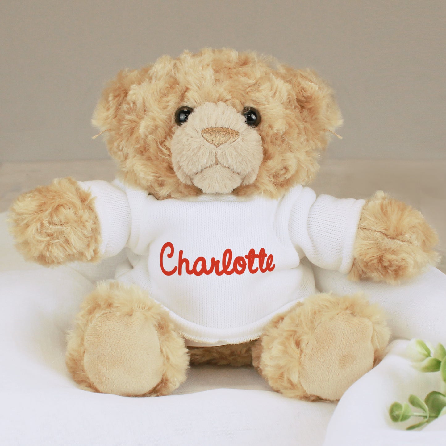 Personalised Name Only Teddy Bear - Red