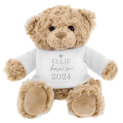 Personalised Born In Teddy Bear