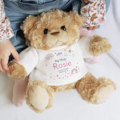 Personalised Rainbows & Sunshine Teddy Bear