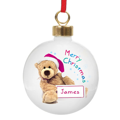 Personalised Teddy Christmas Bauble