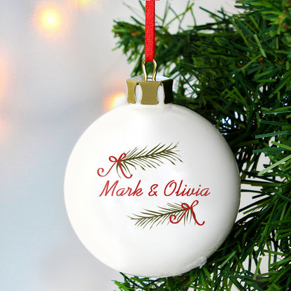 Personalised Seasonal Sprig Bauble