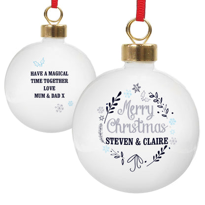 Personalised Christmas Frost Bauble