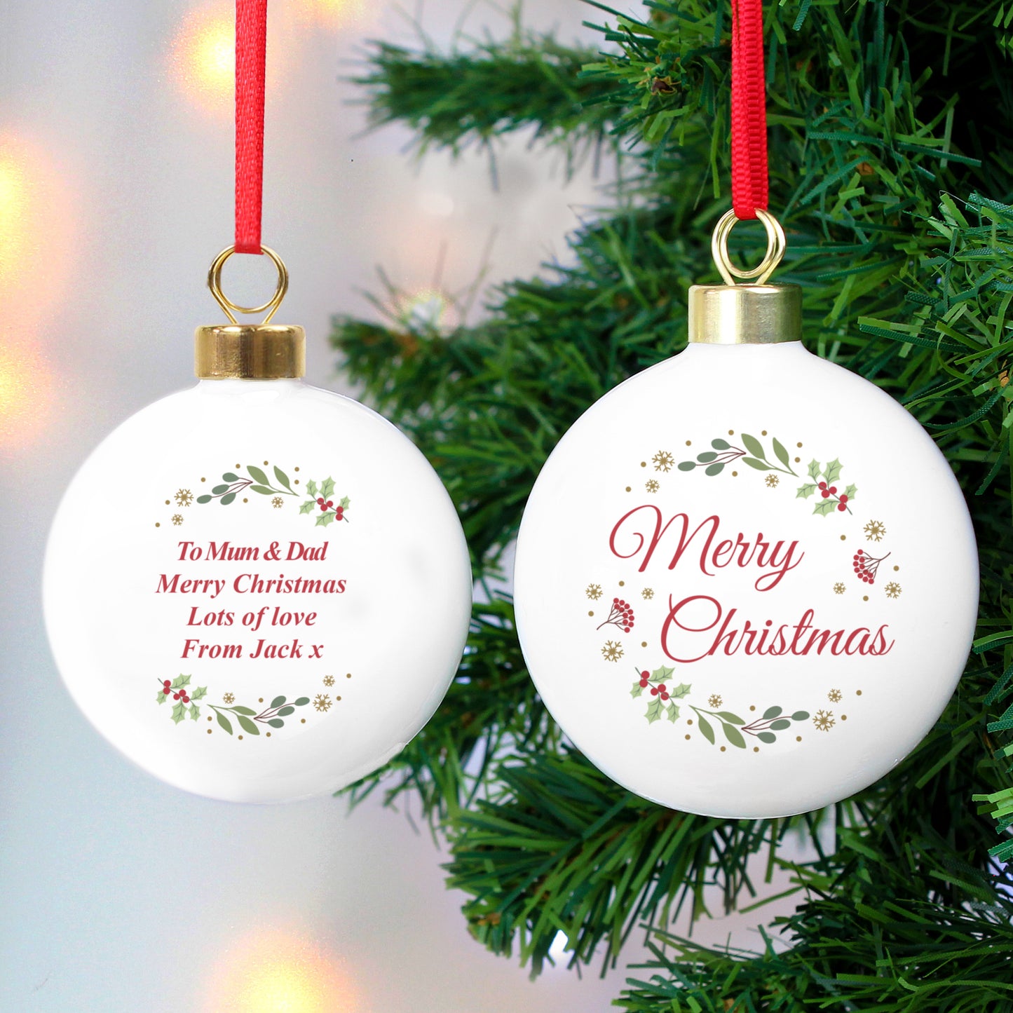 Personalised Merry Christmas Bauble