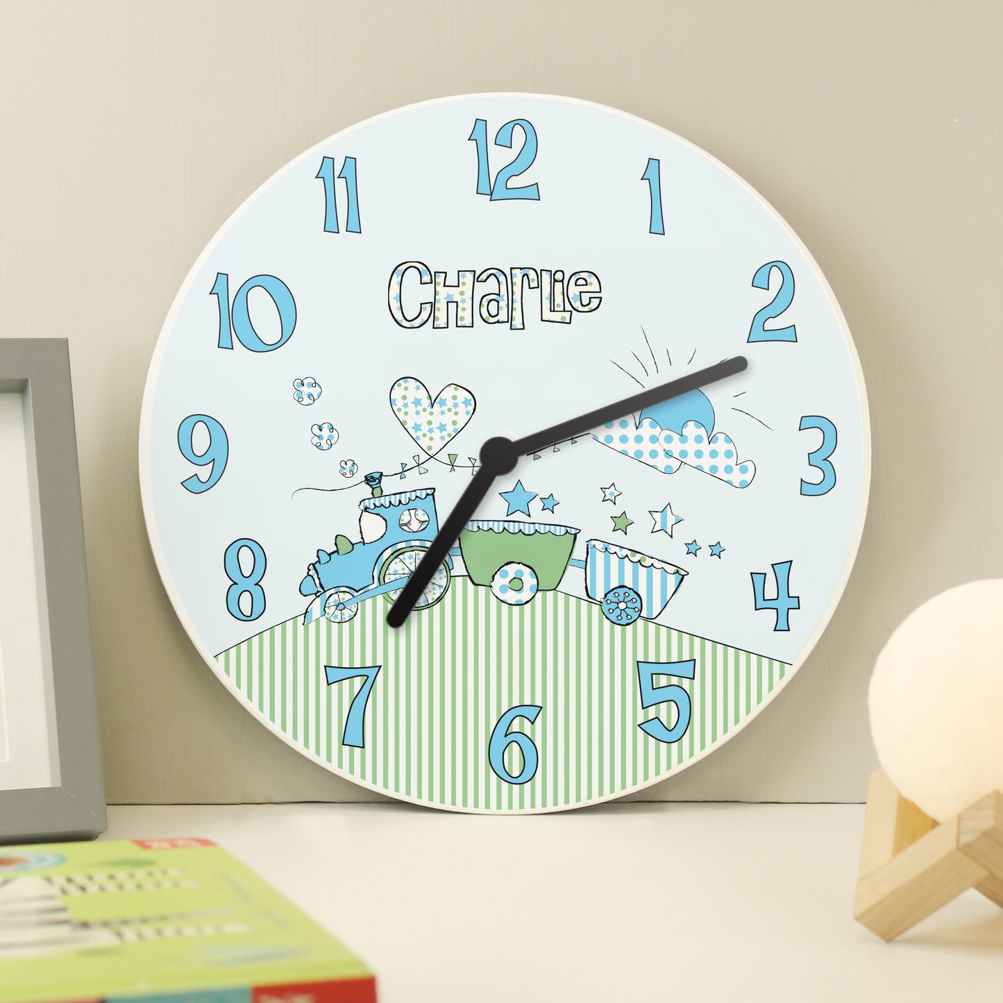 Personalised Whimsical Train Clock