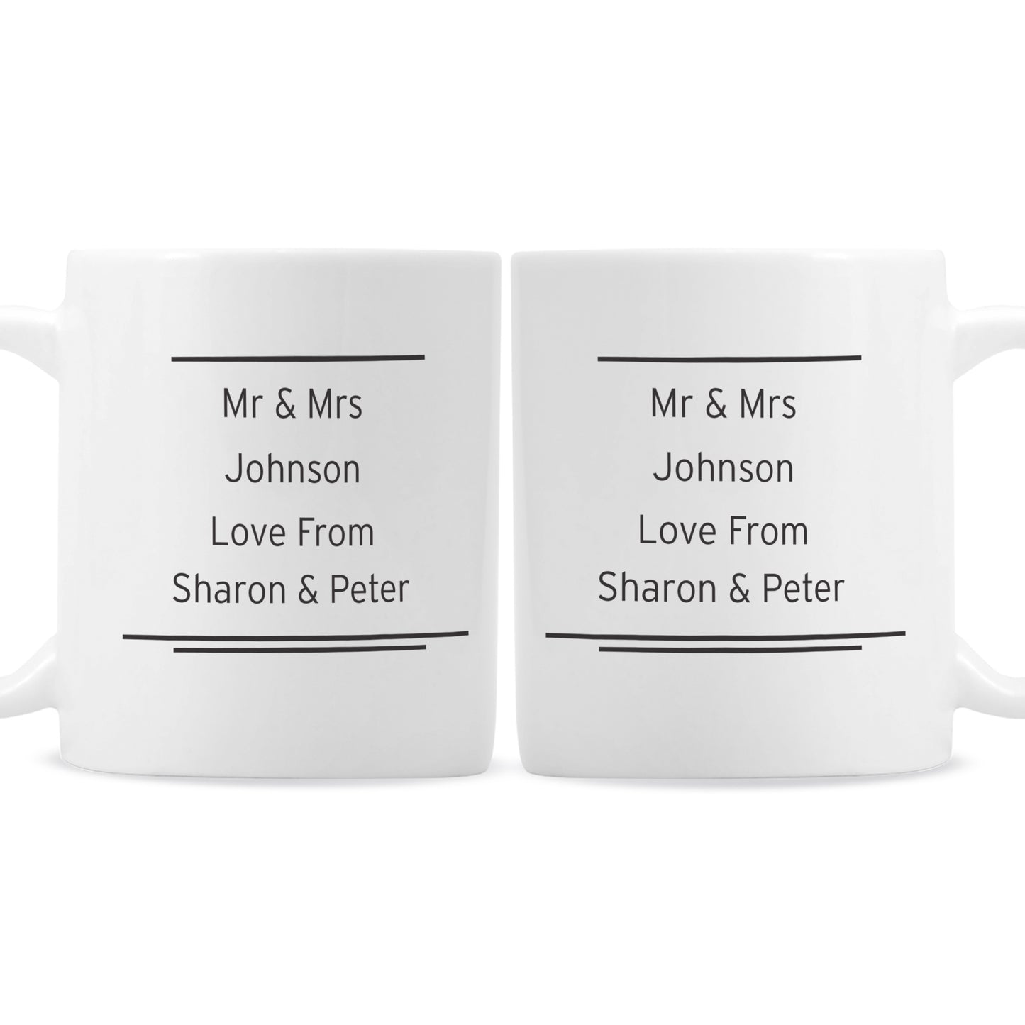 Personalised Classic Mr Right/Mrs Always Right Mug Set