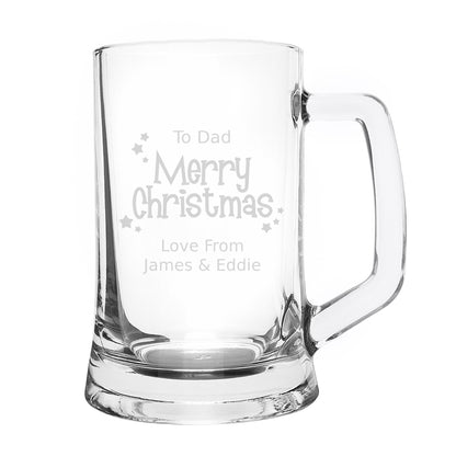 Personalised Merry Christmas Pint