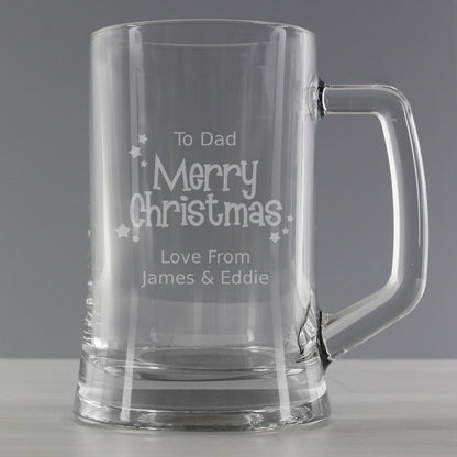 Personalised Merry Christmas Pint