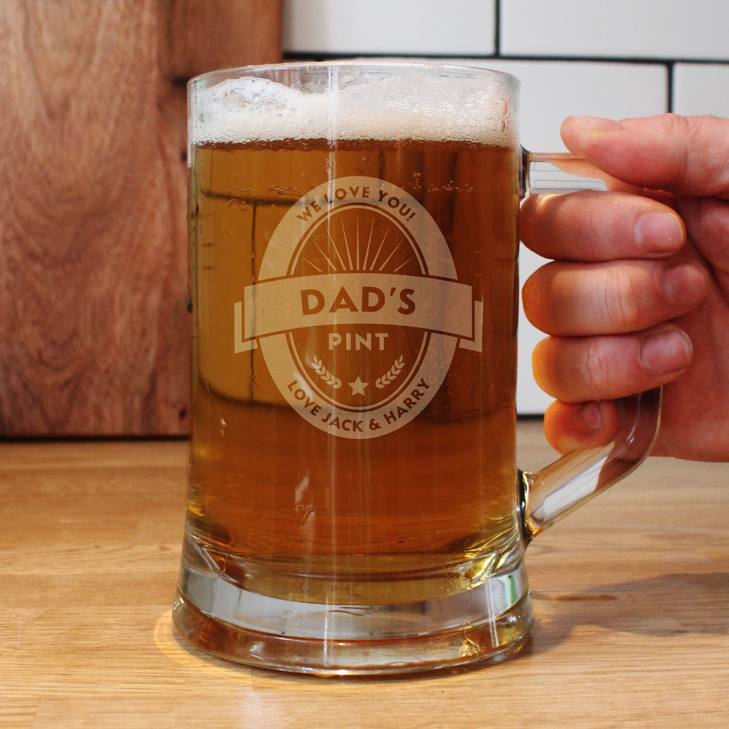 Personalised Beer Label Pint Stern Tankard