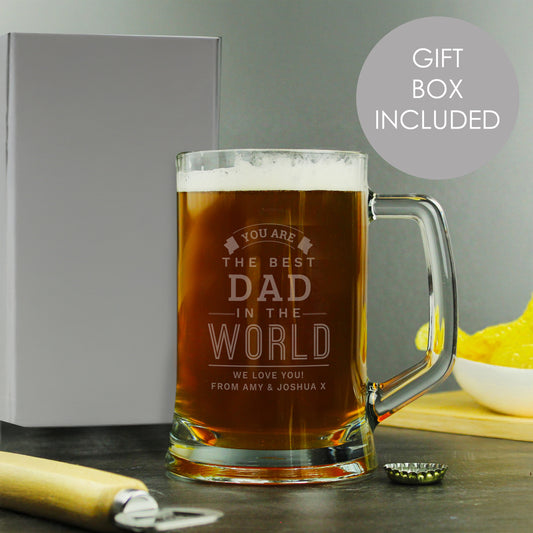 Personalised Best in The World Pint Stern Tankard