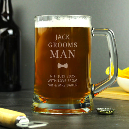 Personalised Groomsman Pint Stern Tankard