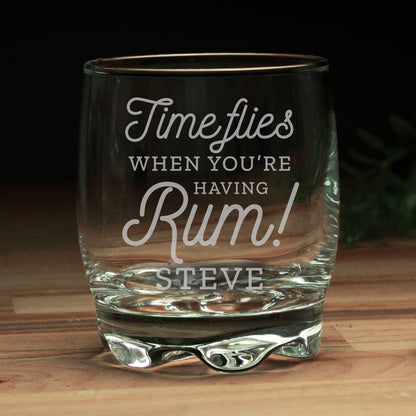 Personalised Time Flies When You're Having Rum Tumbler