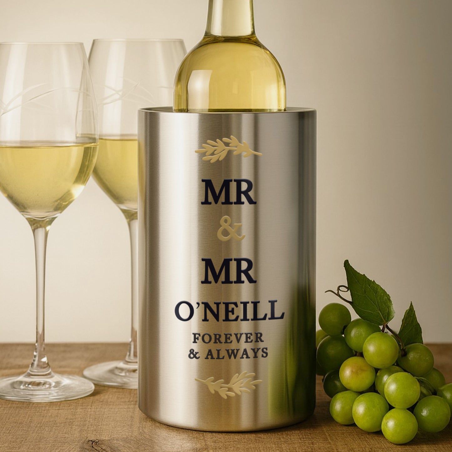 Personalised Couples Wine Cooler