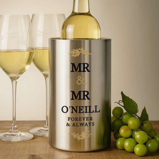 Personalised Couples Wine Cooler