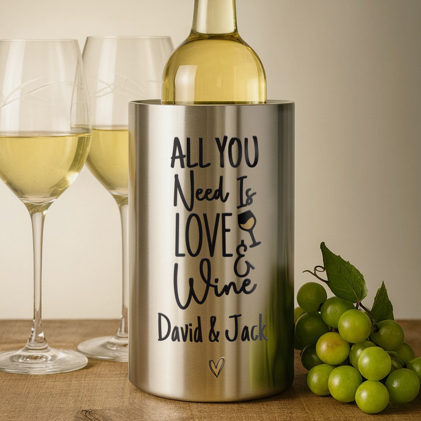 Personalised Love & Wine Cooler
