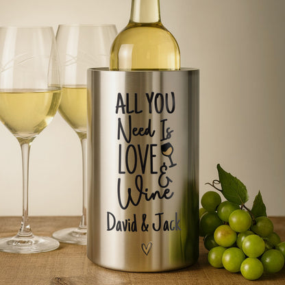 Personalised Love & Wine Cooler