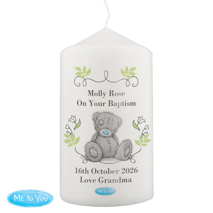 Personalised Me To You Botanical Pillar Candle