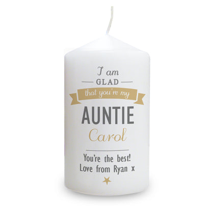 Personalised I Am Glad... Pillar Candle