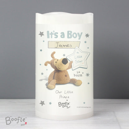 Personalised Boofle It's a Boy Nightlight LED Candle