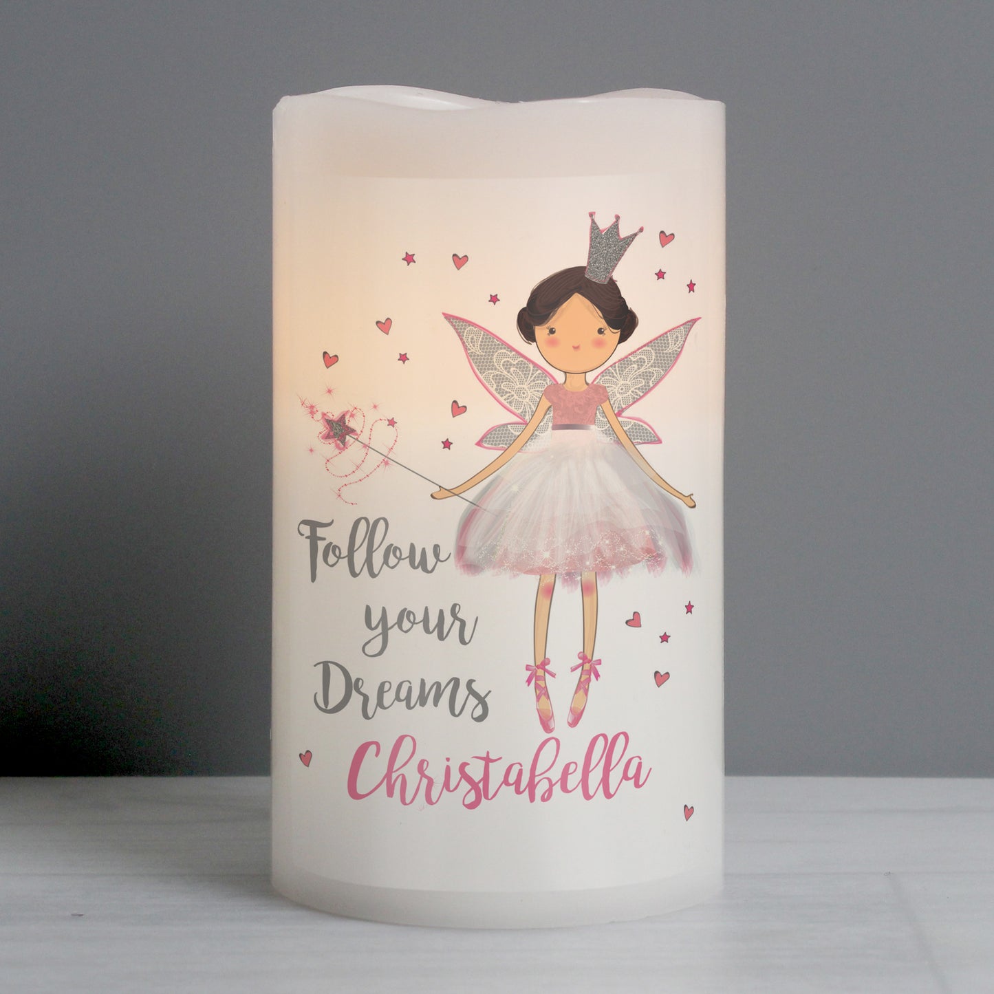 Personalised Fairy Princess Night Light LED  Candle