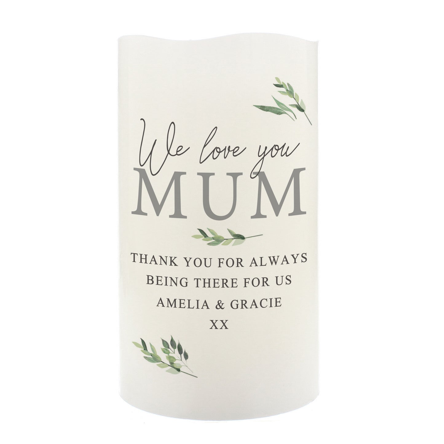 Personalised Botanical LED Candle