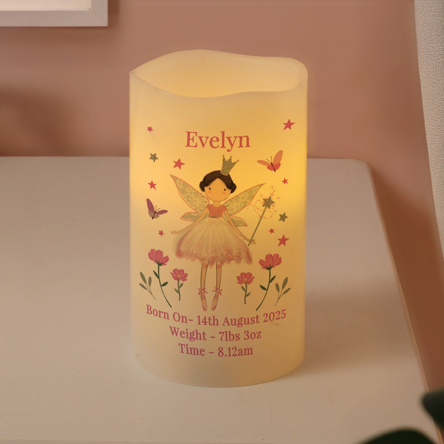 Personalised Fairy Princess Night Light LED Candle