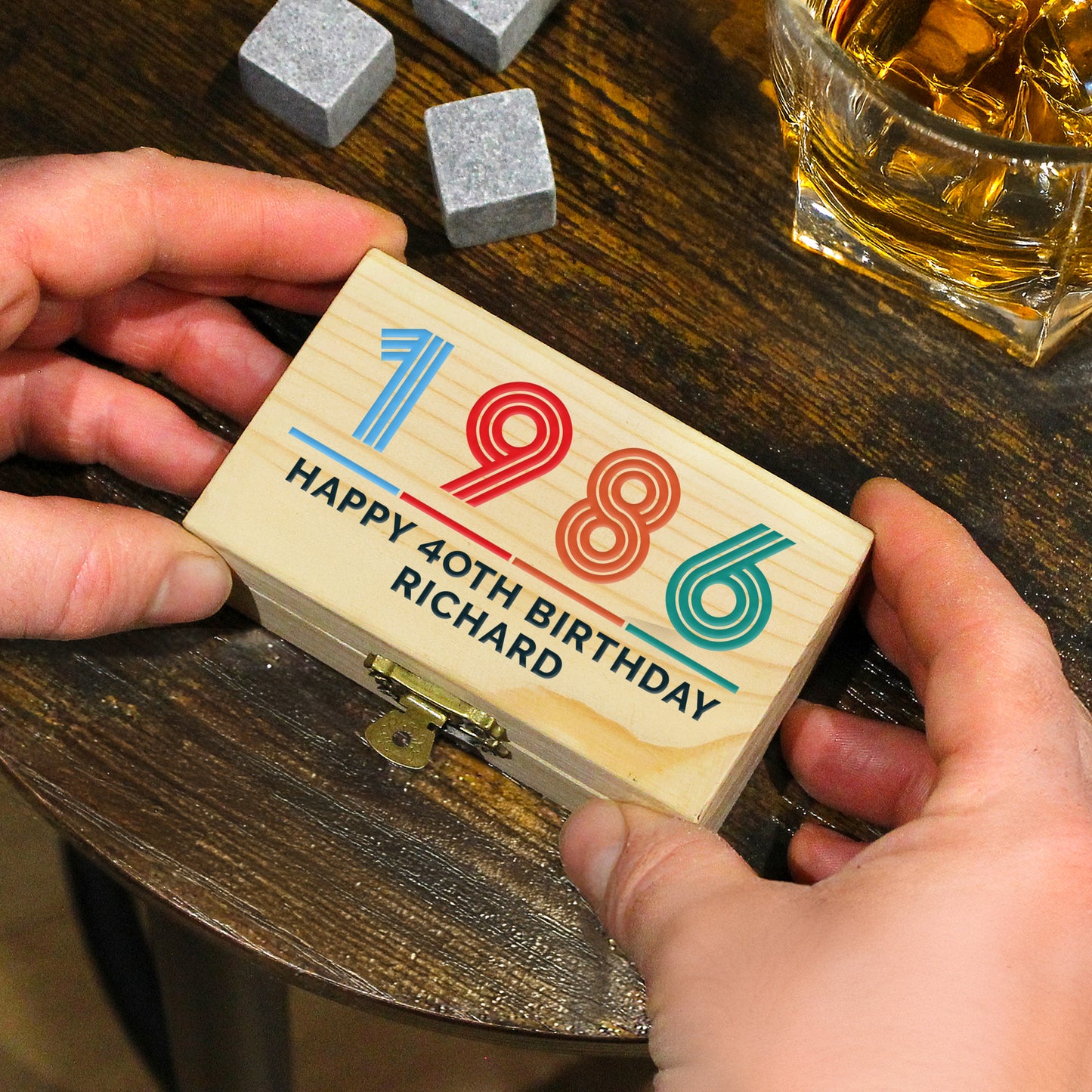 Personalised Big Age Whisky Stones