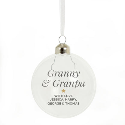 Personalised Gold Star Glass Bauble
