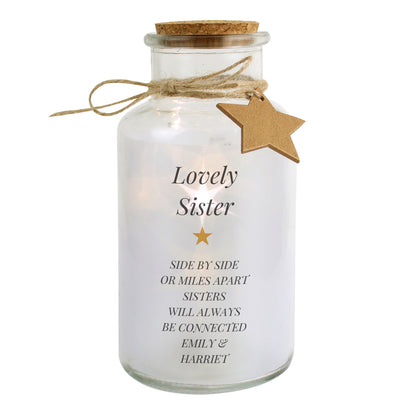 Personalised Free Text LED Glass Jar