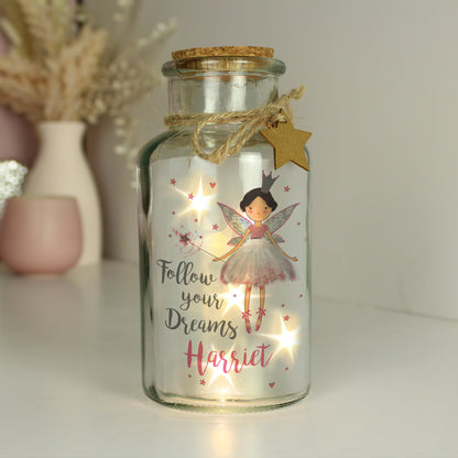 Personalised Fairy LED Glass Jar