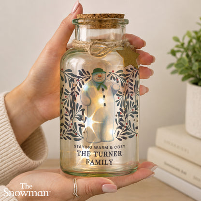 Personalised The Snowman Botanical LED Jar