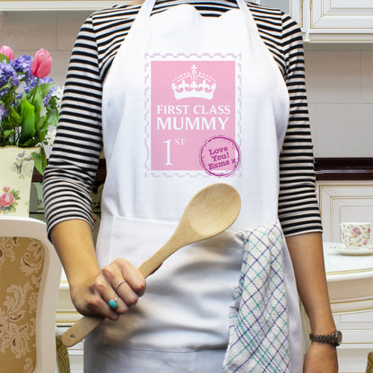 Personalised Pink 1st Class Apron