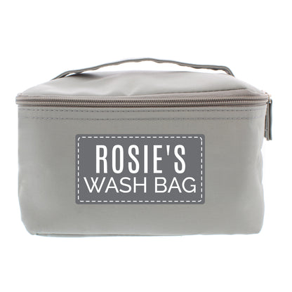 Personalised Classic Grey Toiletry Bag