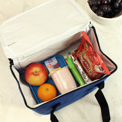 Personalised Football Black Lunch Bag