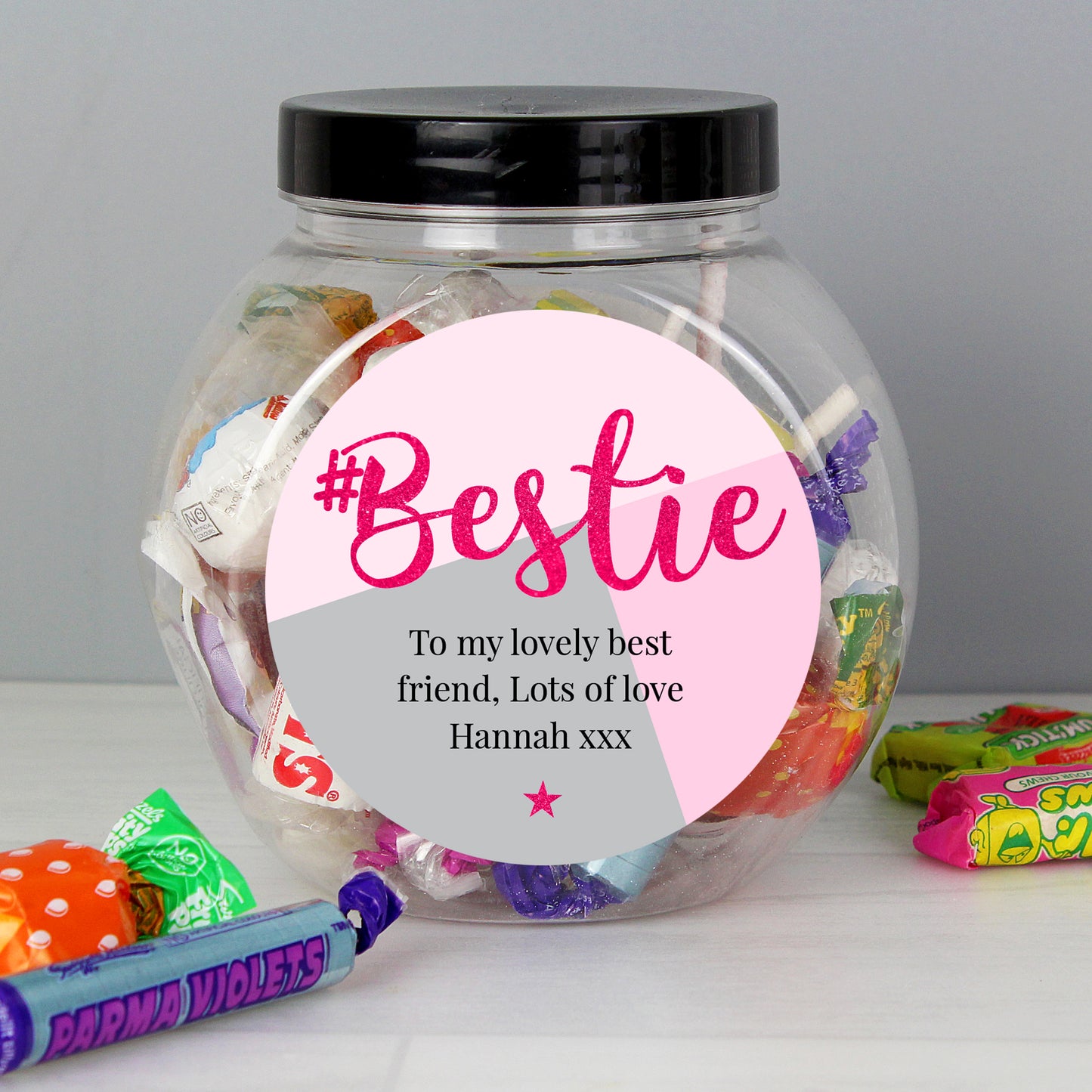 Personalised #Bestie Sweet Jar