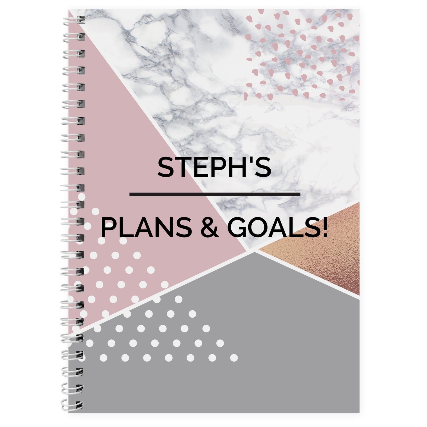 Personalised Geometric A5 Notebook