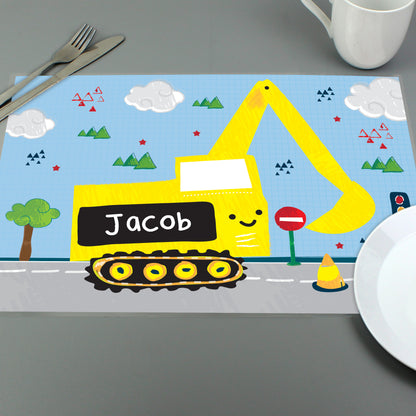 Personalised Digger Placemat