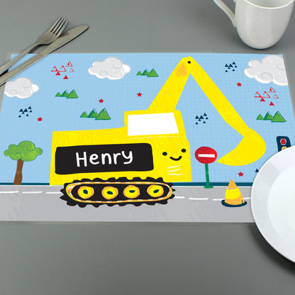 Personalised Digger Placemat