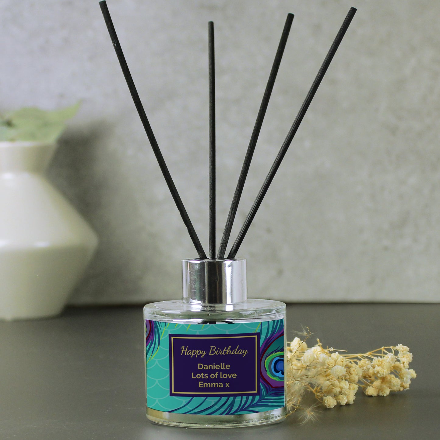 Personalised Peacock Reed Diffuser