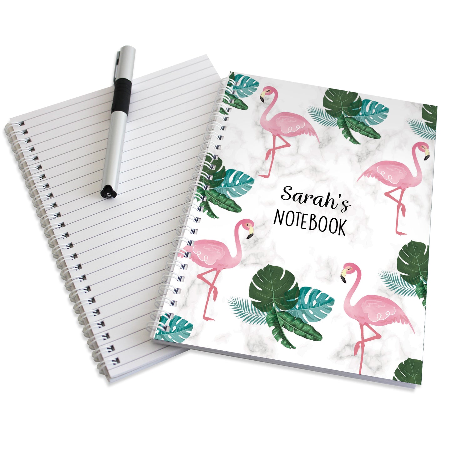 Personalised Flamingo A5 Notebook