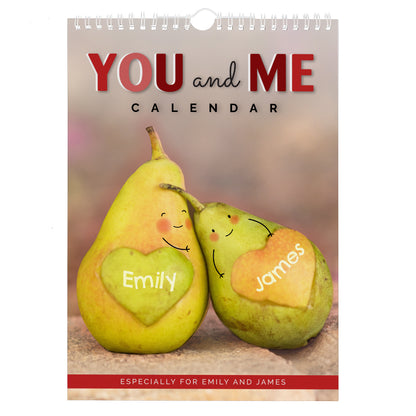 Personalised A4 Couple You And Me Calendar