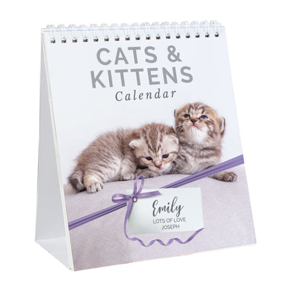 Personalised Cats and Kittens Desk Calendar