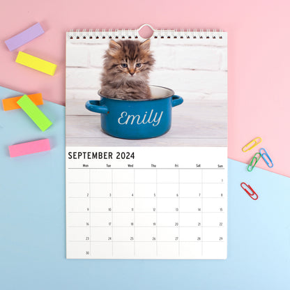 Personalised A4 Cats & Kittens Calendar