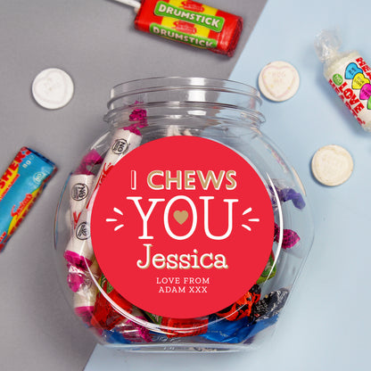 Personalised I Chews You Sweet Jar