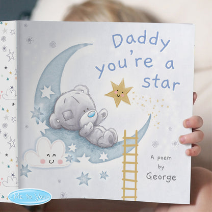 Personalised Tiny Tatty Teddy Daddy You're A Star Poem Book